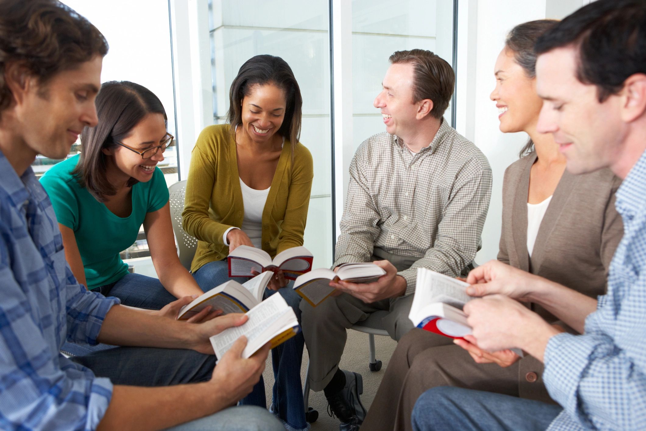 Welcoming group in prayer circle